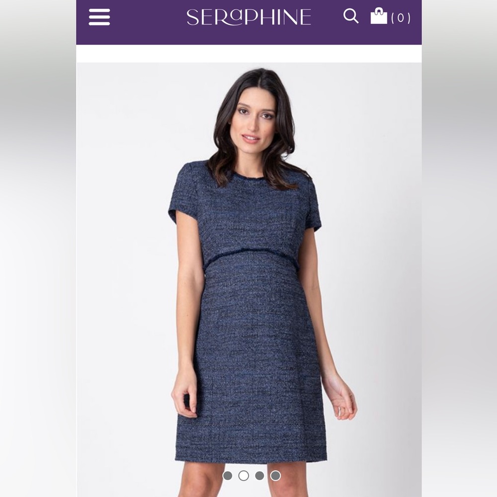 Maternity dress, royal blue and navy color, size US 4.